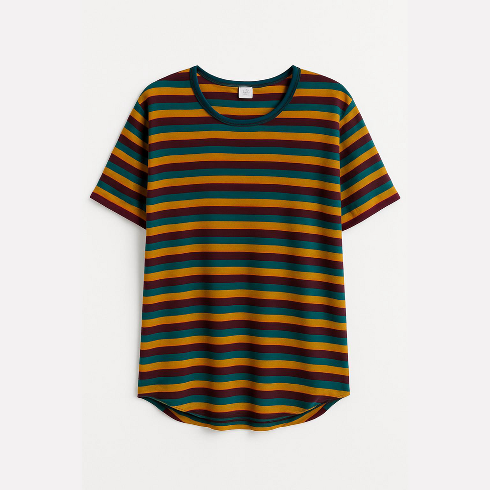 🎁Lularoe oversized striped orange and blue tee
